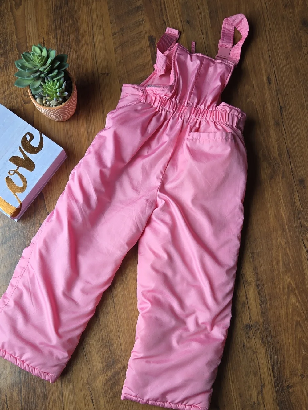 Rothschild 6X Girls' Winter Pink Snowbibs with Pastel Tie-Dye Jacket